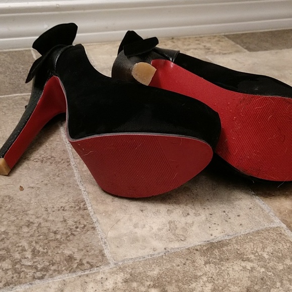 Bow heels size 37, 6/7 - Picture 3 of 4